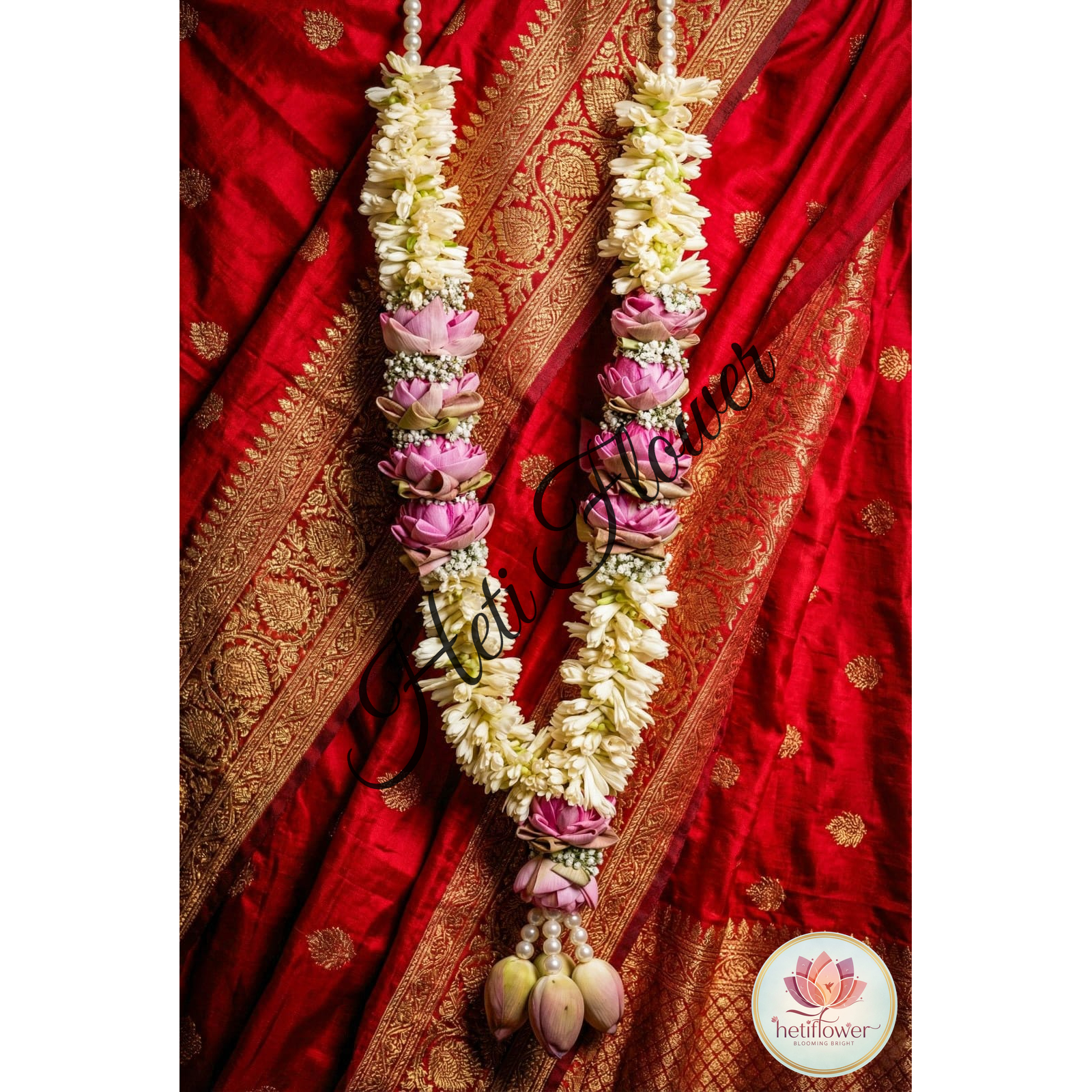 Pink Lotus & Rajnigandha Varmala
